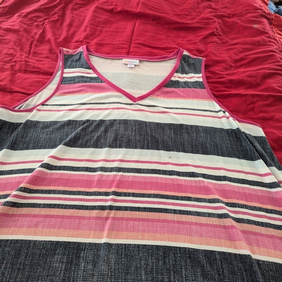 Lularoe striped tank top - Picture 3 of 3